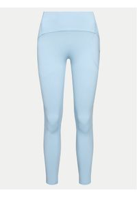 Deha Legginsy D02037 Błękitny Skinny Fit. Kolor: niebieski. Materiał: syntetyk