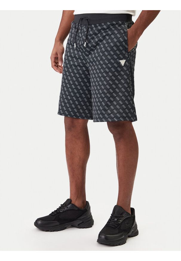 Guess Szorty sportowe Z4YD03 K7122 Czarny Regular Fit. Kolor: czarny. Materiał: syntetyk, bawełna. Styl: sportowy