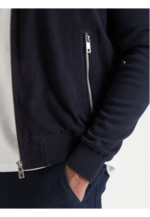 Milestone Kurtka skórzana 61163860755 Granatowy Slim Fit. Kolor: niebieski. Materiał: bawełna