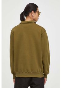 Mercer Amsterdam bluza bawełniana kolor zielony z aplikacją. Kolor: zielony. Materiał: bawełna. Długość: krótkie. Wzór: aplikacja #7