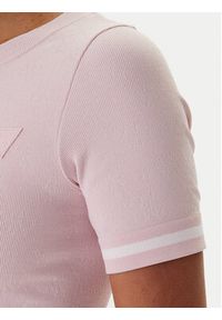Guess T-Shirt V6RP02 Z4692 Różowy Slim Fit. Kolor: różowy. Materiał: syntetyk #3