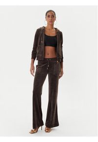 Juicy Couture Bluza Robertson JCAP176G Brązowy Slim Fit. Kolor: brązowy. Materiał: syntetyk #2