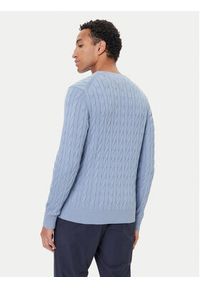 TOMMY HILFIGER - Tommy Hilfiger Sweter MW0MW33132 Błękitny Regular Fit. Kolor: niebieski. Materiał: bawełna