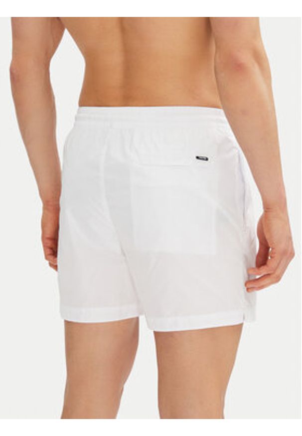 Calvin Klein Swimwear Szorty kąpielowe KM0KM01111 Biały Regular Fit. Kolor: biały. Materiał: syntetyk