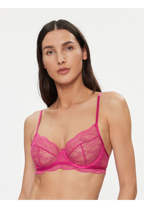 Hunkemöller Biustonosz z fiszbiną Isabelle Sparkle Ud 203588 Różowy. Kolor: różowy