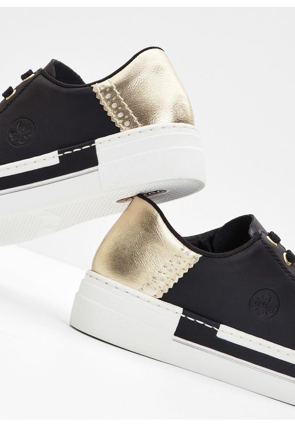 bonprix - Sneakersy Rieker na platformie. Okazja: na co dzień. Kolor: czarny. Obcas: na platformie