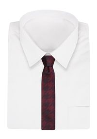Krawat Alties (7 cm) - Ciemnoczerwony w Geometryczny Wzór. Kolor: czerwony. Materiał: tkanina. Wzór: geometria. Styl: elegancki, wizytowy #2