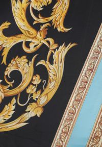 Renee - Niebieskie Ponczo z Satyny z Jedwabiem Wiskozą i Geometrycznym Printem Doreleia. Okazja: na co dzień. Kolor: niebieski. Materiał: jedwab, wiskoza, satyna. Wzór: nadruk, geometria. Styl: elegancki, casual #6