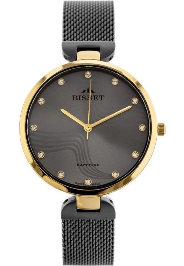 Zegarek Bisset ZEGAREK DAMSKI BISSET BSBF28 (zb583c) - SZAFIROWE SZKŁO. Kolor: niebieski