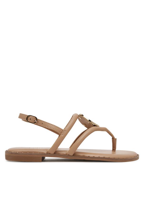 Nine West Sandały 123AL1754 Beżowy. Kolor: beżowy. Materiał: materiał, syntetyk