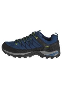 Buty trekkingowe męskie CMP Rigel Low. Zapięcie: sznurówki. Kolor: wielokolorowy, niebieski, czarny. Materiał: tkanina, materiał, skóra, syntetyk. Szerokość cholewki: normalna