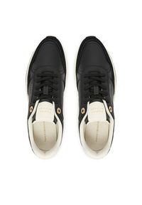 TOMMY HILFIGER - Tommy Hilfiger Sneakersy Monogram Mix Material Runner FW0FW09267 Czarny. Kolor: czarny. Materiał: zamsz, skóra #4