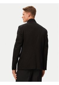 Karl Lagerfeld - KARL LAGERFELD Marynarka Glory 155220 563115 Czarny Regular Fit. Typ kołnierza: dekolt w karo. Kolor: czarny. Materiał: syntetyk #6