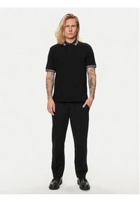 Versace Jeans Couture Polo 76GAGT09 Czarny Regular Fit. Typ kołnierza: polo. Kolor: czarny. Materiał: bawełna #5