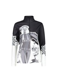 Golf damska narciarska CMP 31L0826. Okazja: na co dzień. Typ kołnierza: golf. Kolor: czarny, wielokolorowy, biały. Styl: casual, sportowy. Sport: golf, narciarstwo #1