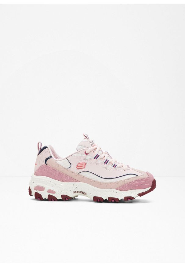 bonprix - Sneakersy chunky Skechers z pianką memory. Kolor: różowy