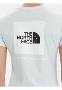 The North Face T-Shirt Redbox NF0A87NM Błękitny Regular Fit. Kolor: niebieski. Materiał: bawełna