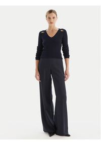 Fracomina Sweter FR25WT7025K43301 Granatowy Slim Fit. Kolor: niebieski. Materiał: syntetyk #4
