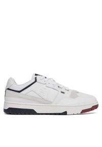 TOMMY HILFIGER - Tommy Hilfiger Sneakersy Th Basket Street Rwb FM0FM04970 Biały. Kolor: biały. Materiał: skóra