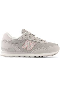 Buty dziecięce New Balance PC515PNK – szare. Okazja: na uczelnię. Kolor: szary. Materiał: guma, syntetyk, materiał. Szerokość cholewki: normalna