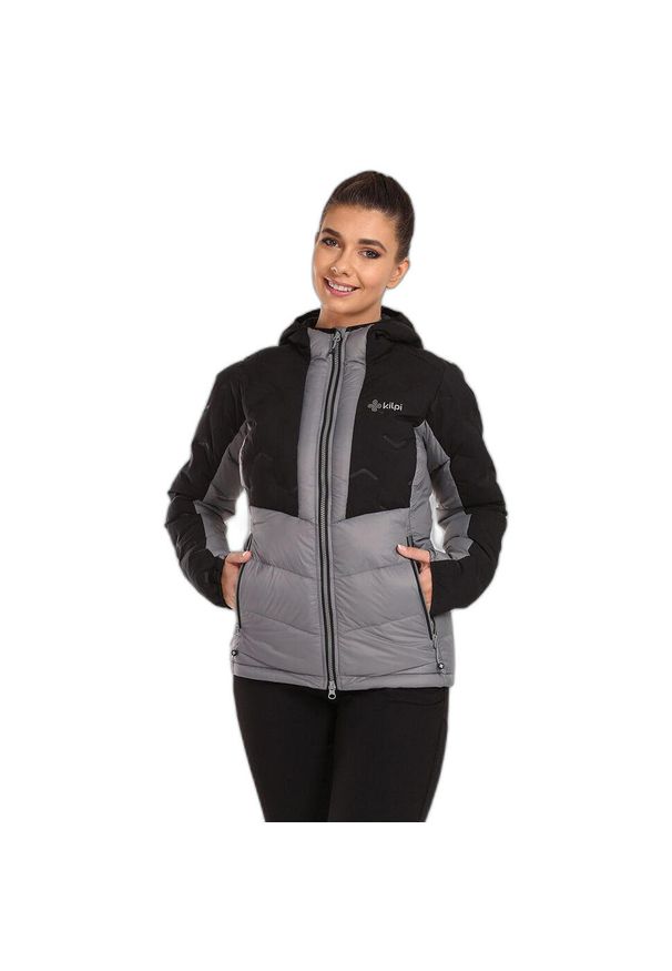Damska kurtka puchowa Kilpi Tevery. Kolor: czarny. Materiał: puch. Technologia: Primaloft. Sport: narciarstwo, turystyka piesza
