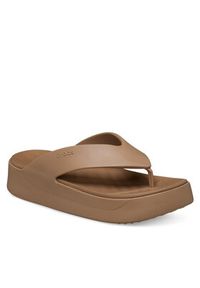 Crocs Japonki Getaway Platform Flip 209410 Brązowy. Kolor: brązowy. Obcas: na platformie #6