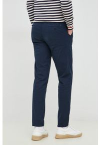 TOMMY HILFIGER - Tommy Hilfiger spodnie z domieszką lnu kolor granatowy w fasonie chinos. Kolor: niebieski. Materiał: len #5