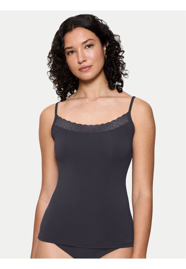 Triumph Top Feel Of Modal 10221654 Szary Slim Fit. Kolor: szary