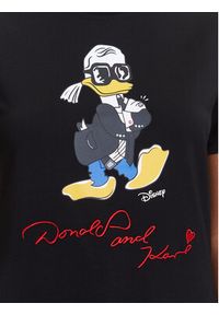 Karl Lagerfeld - KARL LAGERFELD T-Shirt A3W17090 Czarny Regular Fit. Typ kołnierza: dekolt w karo. Kolor: czarny. Materiał: bawełna #2