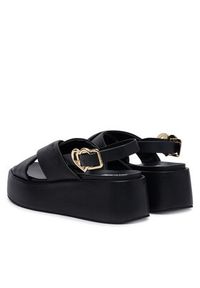 Love Moschino - LOVE MOSCHINO Sandały JA16137I0OIA0000 Czarny. Kolor: czarny. Materiał: skóra #4