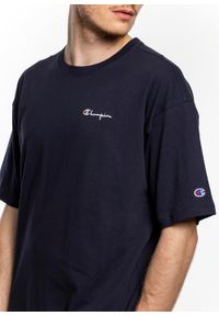 Koszulka Champion Premium Small Script Logo Crewneck T-Shirt (214282-BS501). Kolor: niebieski. Materiał: materiał #4
