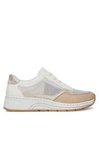 Rieker Sneakersy N6503-80 Biały. Kolor: biały. Materiał: materiał, syntetyk