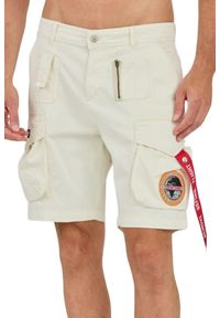 Aeronautica Militare - AERONAUTICA MILITARE Beżowe męskie shorty Crew Chief, Rozmiar 50. Kolor: beżowy