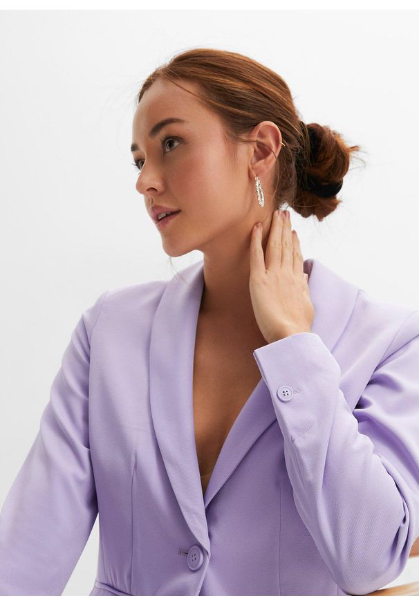bonprix - Żakiet. Kolor: fioletowy. Styl: elegancki