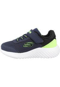 skechers - Kapcie SKECHERS BOUNDER - TREZIC Niebieski. Okazja: na co dzień. Kolor: niebieski. Materiał: syntetyk, tkanina
