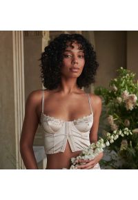 Intica - Biustonosz gorsetowy push-up z koronkowym wykończeniem Marjolaine. Kolor: czarny. Materiał: koronka. Rodzaj stanika: push-up #2