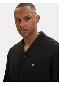 Hugo - HUGO Koszula Espino 50560593 Czarny Oversize. Kolor: czarny. Materiał: lyocell #4