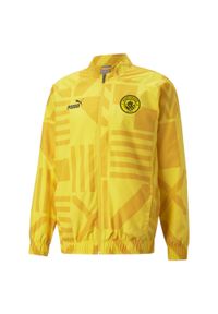 Puma - Przedmaturalna bluza dresowa Manchester City 2022/23. Kolor: żółty, wielokolorowy, czarny. Materiał: dresówka. Sport: piłka nożna #1