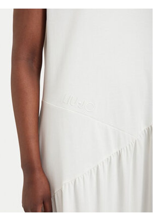 Liu Jo Sport Sukienka codzienna TA6237 J3855 Kremowy Relaxed Fit. Okazja: na co dzień. Kolor: kremowy. Materiał: bawełna. Typ sukienki: proste, sportowe. Styl: sportowy, casual