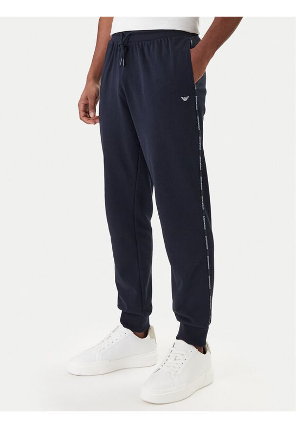 Emporio Armani Underwear Spodnie dresowe EM000500 AF18887 UB102 Granatowy Regular Fit. Kolor: niebieski. Materiał: bawełna