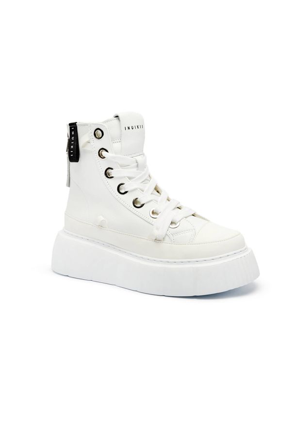 Inuikii - Sneakersy damskie INUIKII LEATHER MATILDA. Okazja: na co dzień, do pracy, na spacer. Kolor: biały. Sport: turystyka piesza