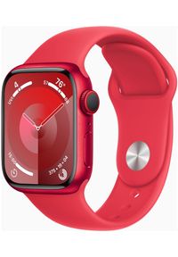 APPLE - Smartwatch Apple Watch 9 GPS+Cellular 45mm aluminium (Product) RED | Czerwony pasek sportowy M/L. Rodzaj zegarka: smartwatch. Kolor: czerwony. Materiał: materiał. Styl: sportowy #1