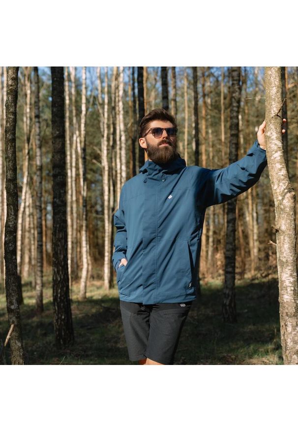 Kurtka męska 2-warstwowa Alpinus Arys. Kolor: niebieski