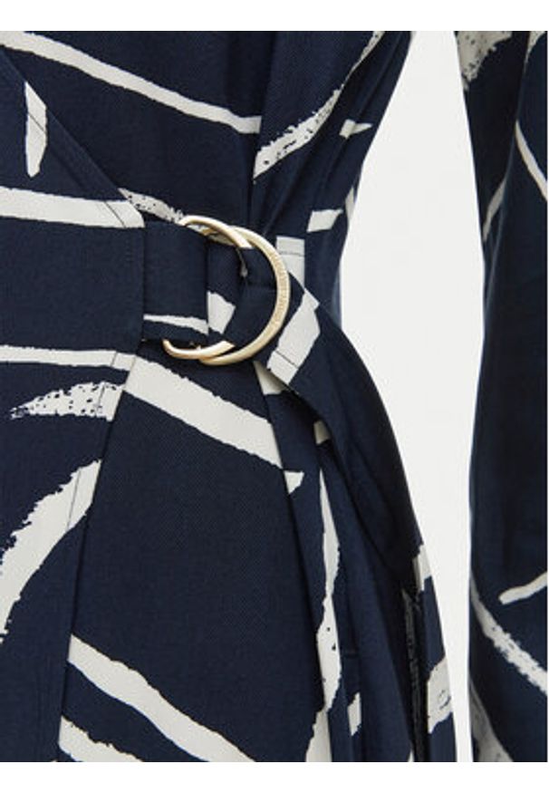 TOMMY HILFIGER - Tommy Hilfiger Sukienka codzienna WW0WW48934 Granatowy Relaxed Fit. Okazja: na co dzień. Kolor: niebieski. Materiał: wiskoza. Typ sukienki: proste. Styl: casual