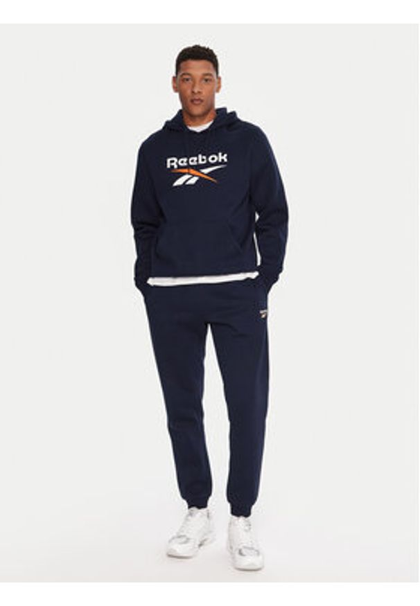 Reebok Bluza RK25151CCM Granatowy Regular Fit. Kolor: niebieski. Materiał: bawełna, syntetyk