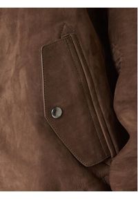 TOMMY HILFIGER - Tommy Hilfiger Kurtka skórzana Harrington MW0MW42976 Brązowy Regular Fit. Kolor: brązowy. Materiał: skóra #2