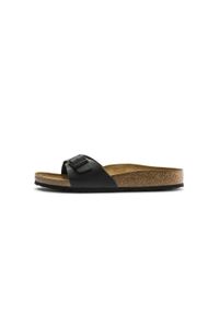 Klapki damskie Birkenstock Madrid BS. Kolor: czarny, wielokolorowy, beżowy. Materiał: syntetyk, materiał