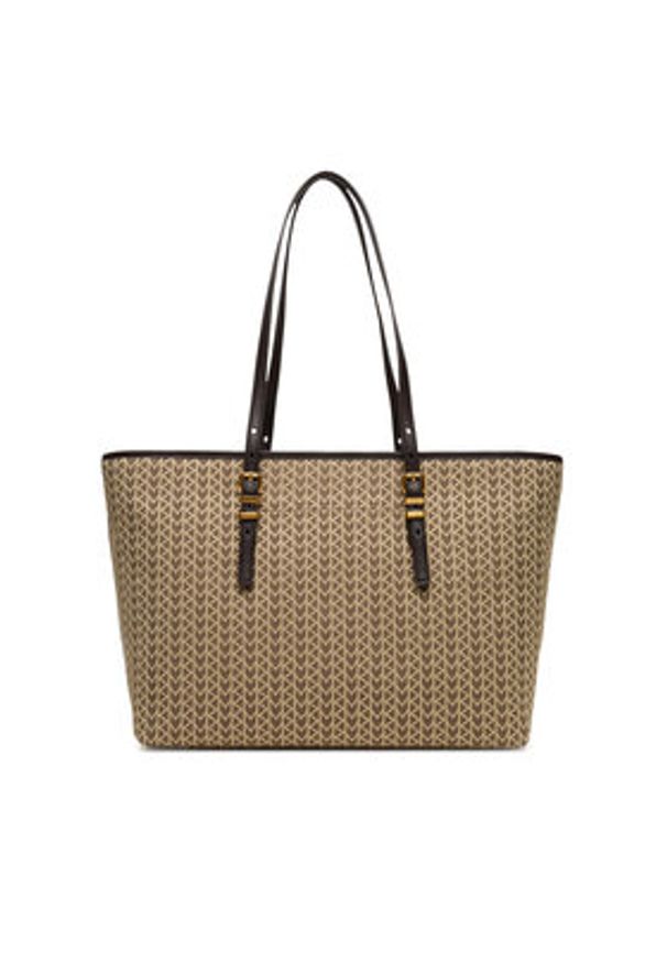 MICHAEL Michael Kors Torebka Quinn 30T5AQNT9O Brązowy. Kolor: brązowy. Materiał: skórzane