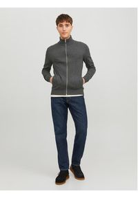 Jack & Jones - Jack&Jones Sweter 12223949 Szary Regular Fit. Kolor: szary. Materiał: bawełna