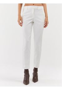 Marella Spodnie materiałowe Pirro 2331360738200 Biały Regular Fit. Kolor: biały. Materiał: bawełna, syntetyk